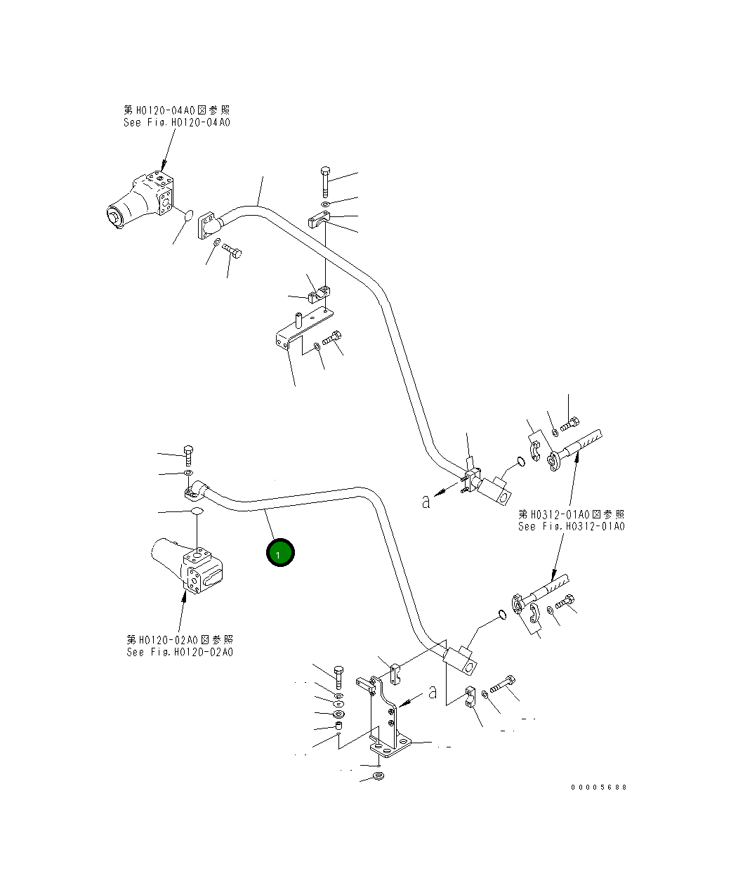 Трубка 209-62-73541 Komatsu