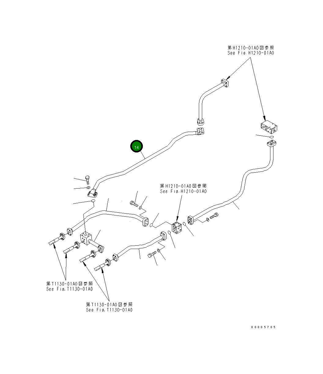 Трубка 209-62-K1890 Komatsu