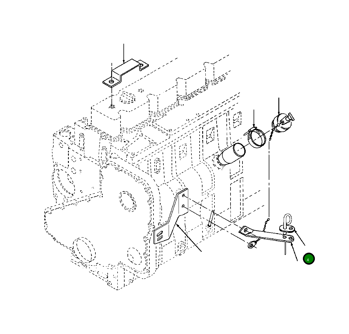 Фиксатор щупа 1281 441 H1 Komatsu
