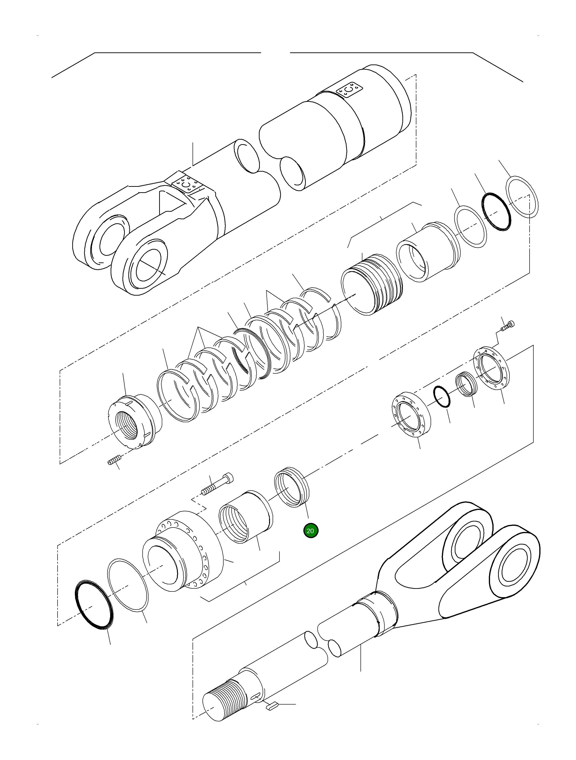 Уплотнение штока 951 383 40 Komatsu
