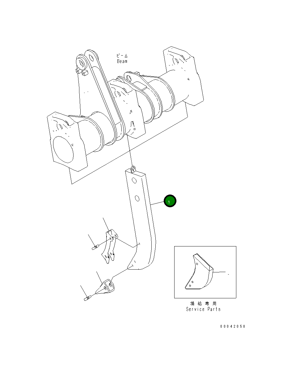 Хвостовик 17A-78-43121 Komatsu