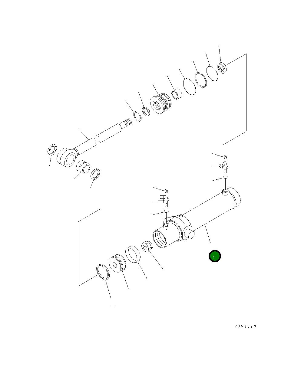 Цилиндр 707-12-12090 Komatsu