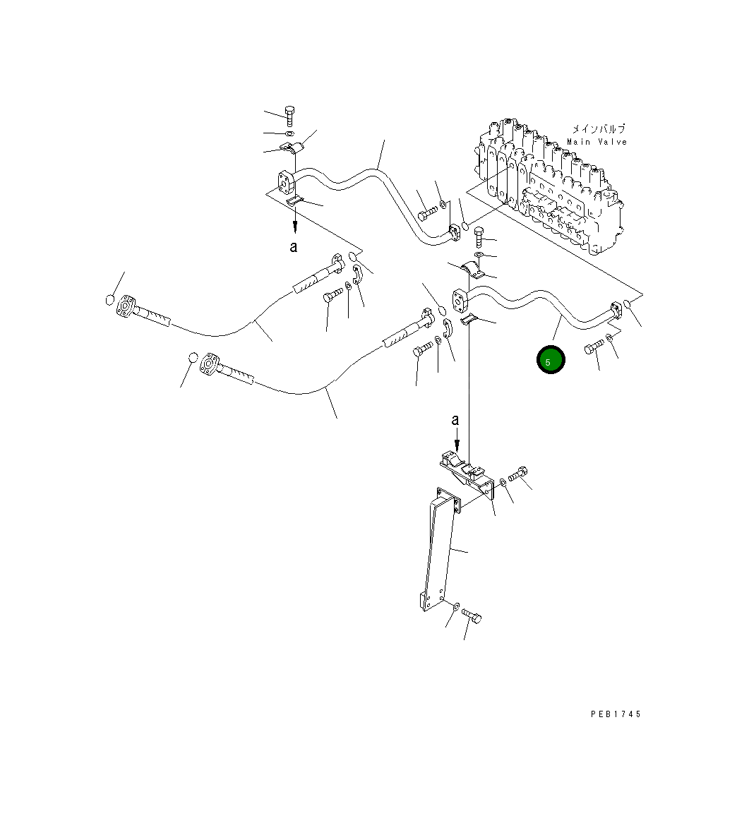 Трубка 208-62-67120 Komatsu