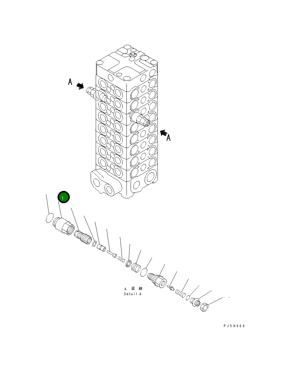 Управляющий клапан 723-58-19100 Komatsu