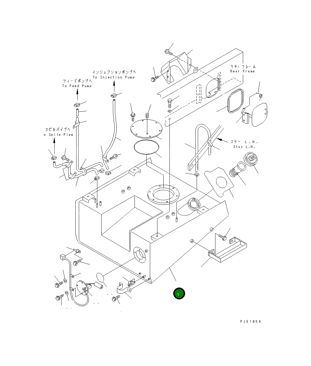Топливный бак 418-04-21131 Komatsu