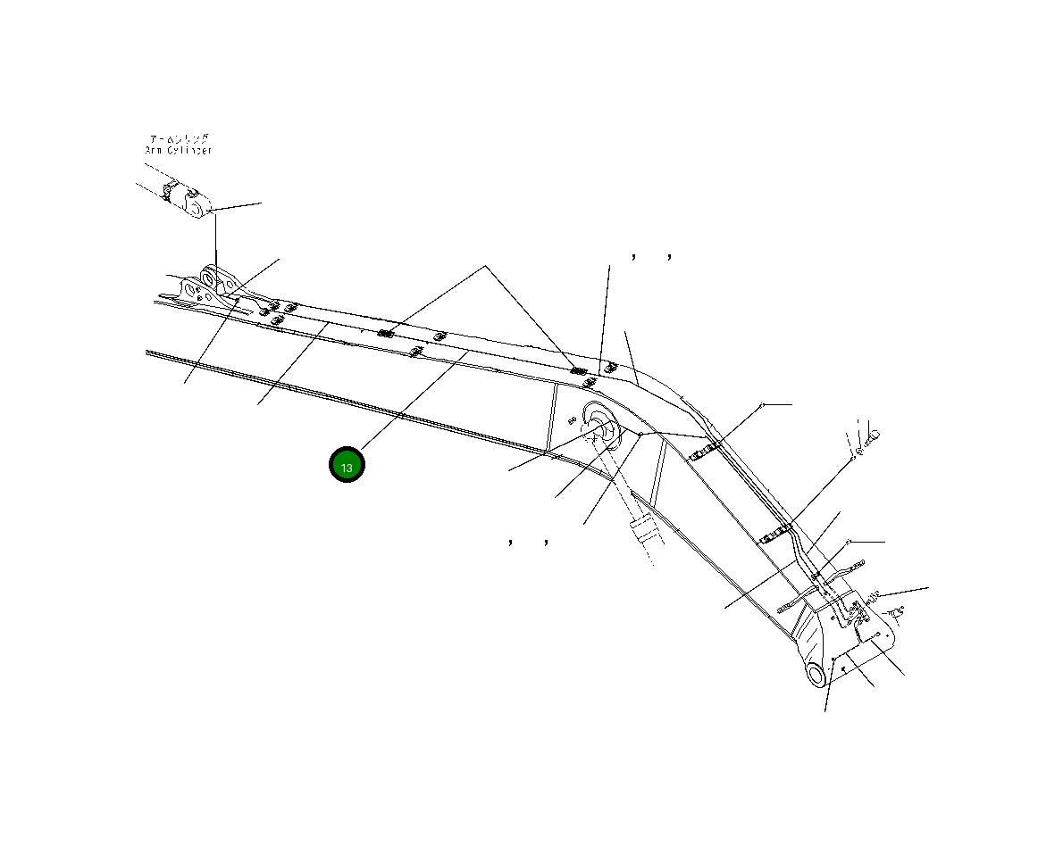 Трубка 21M-70-KB270 Komatsu