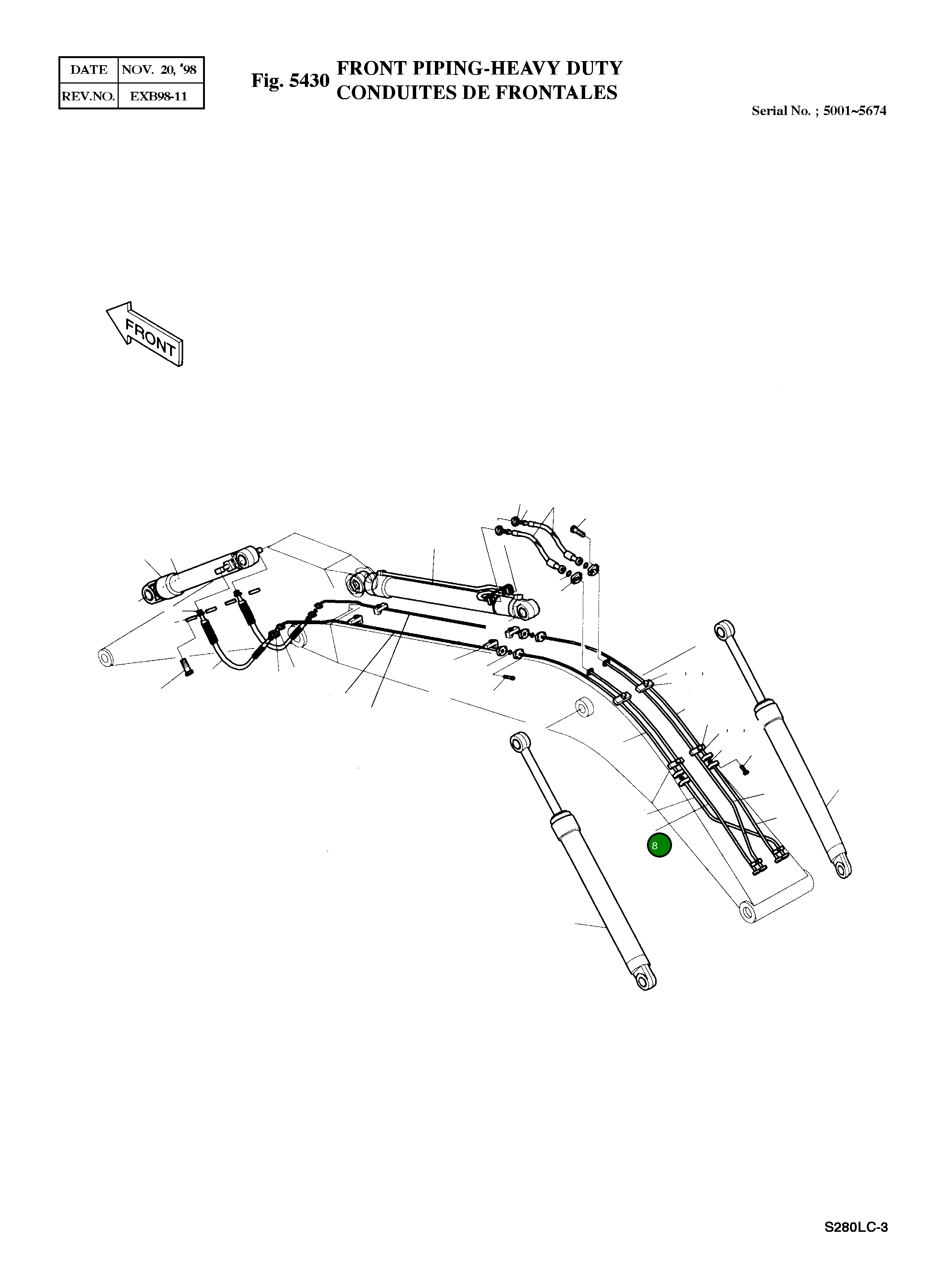 Труба 2183-3595A Komatsu