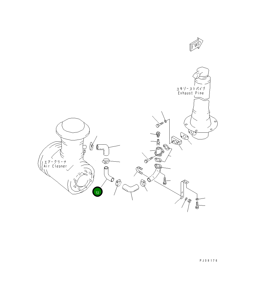 Трубка 6211-11-4860 Komatsu