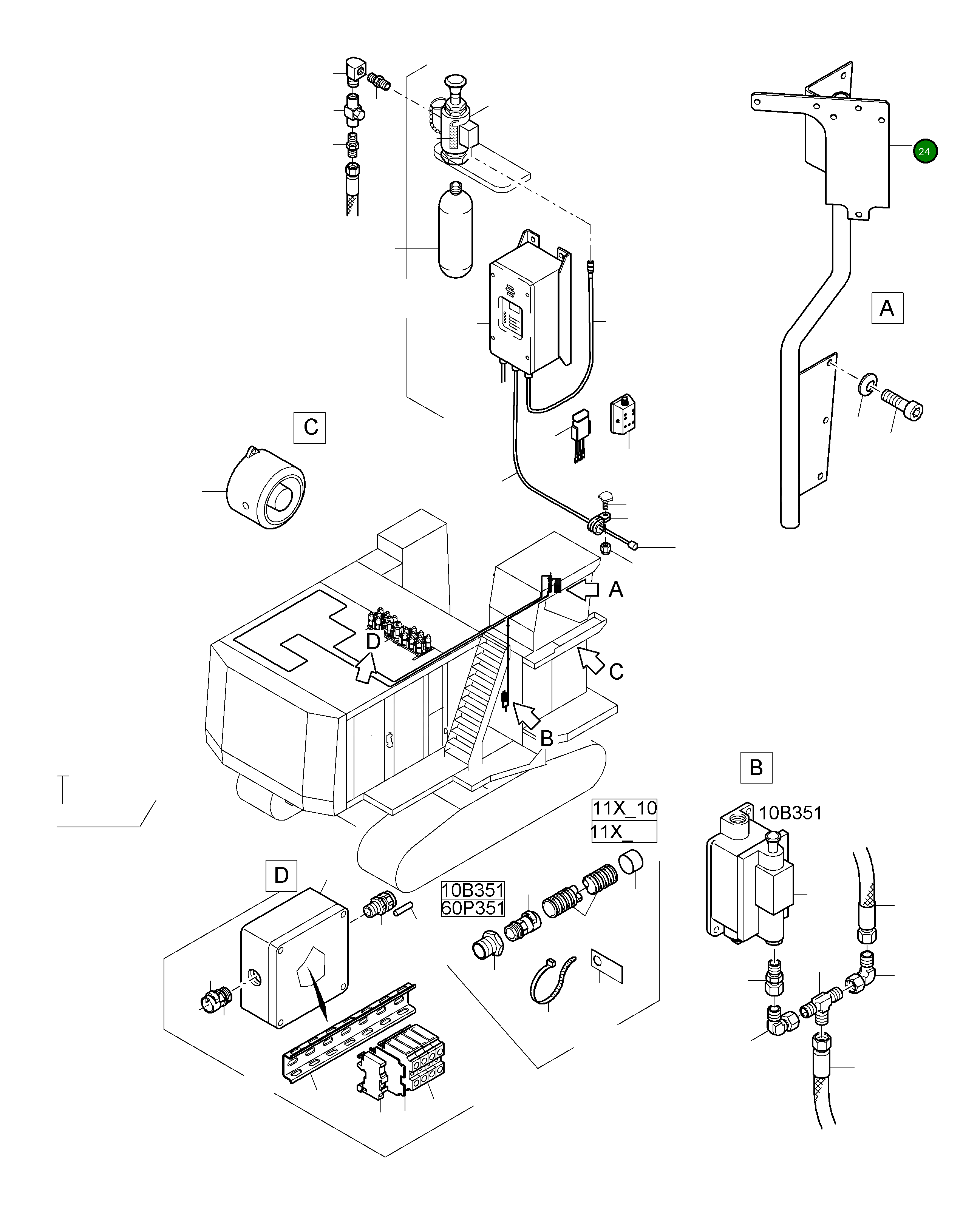 Фиксатор 945 019 40 Komatsu