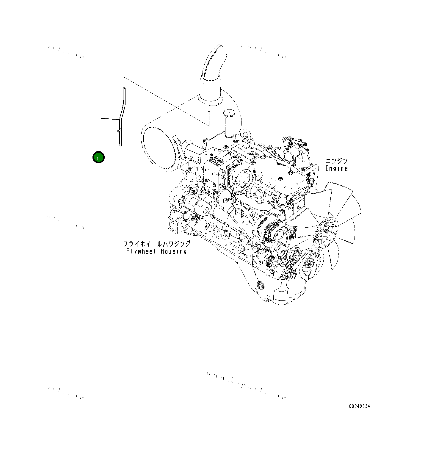 Трубка 6754115440 Komatsu