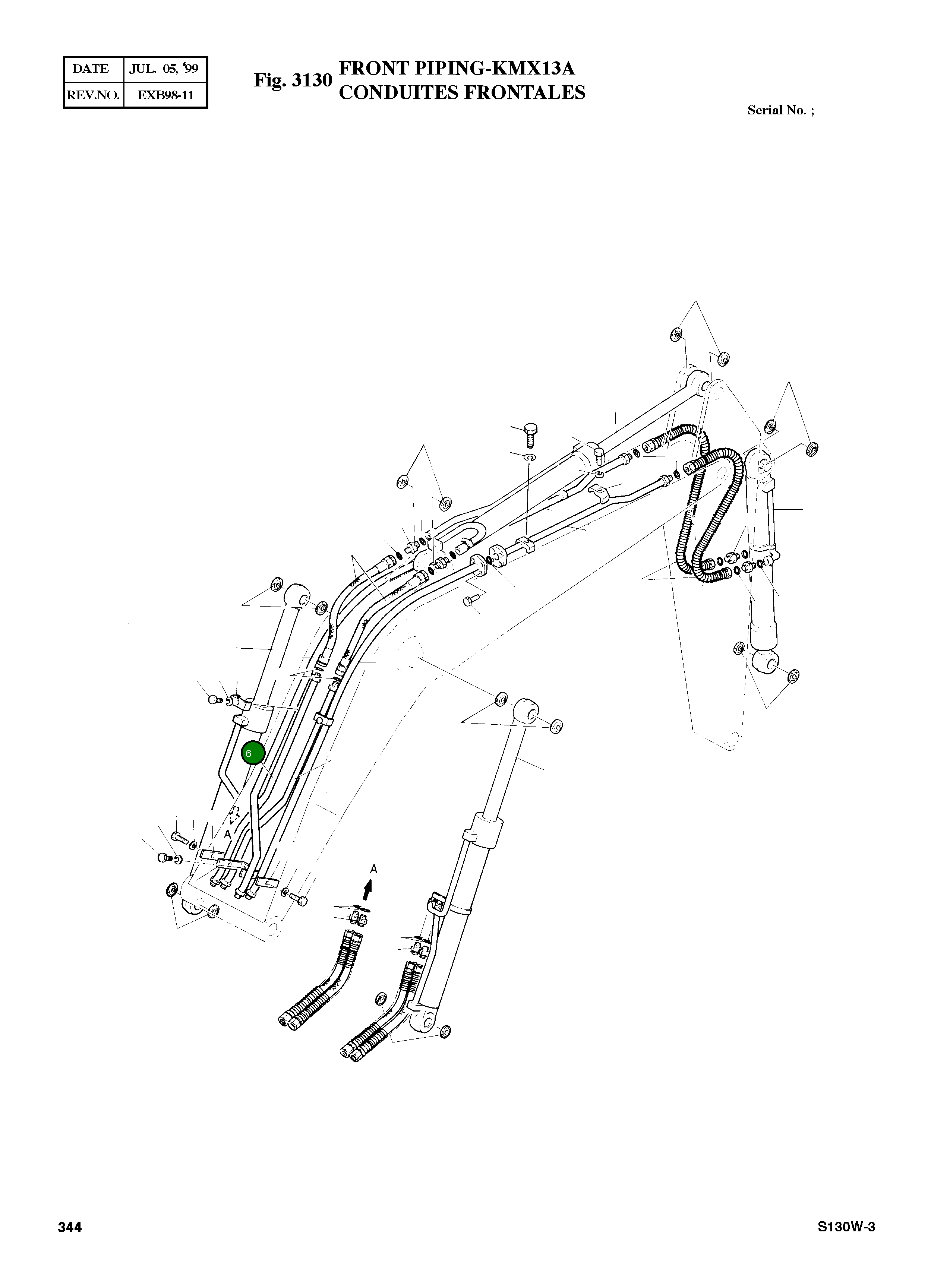 Труба 2183-3421A Komatsu