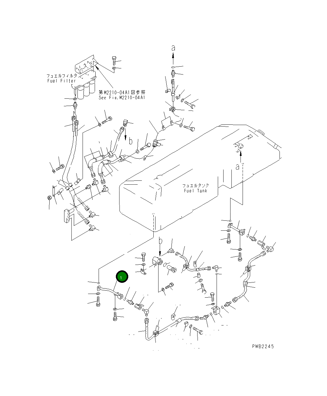Трубка 19M-04-11470 Komatsu