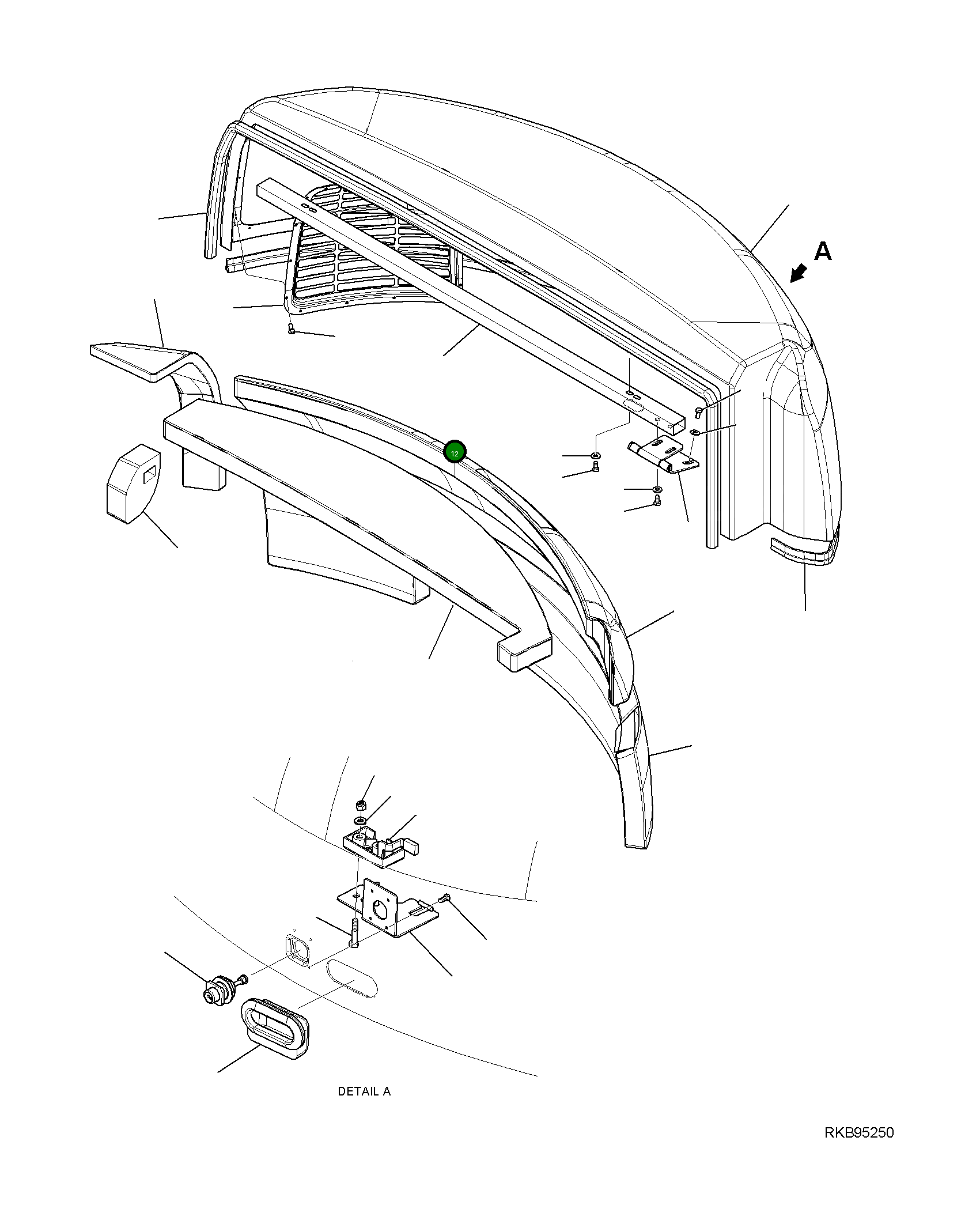 Труба 22E-54-21120 Komatsu