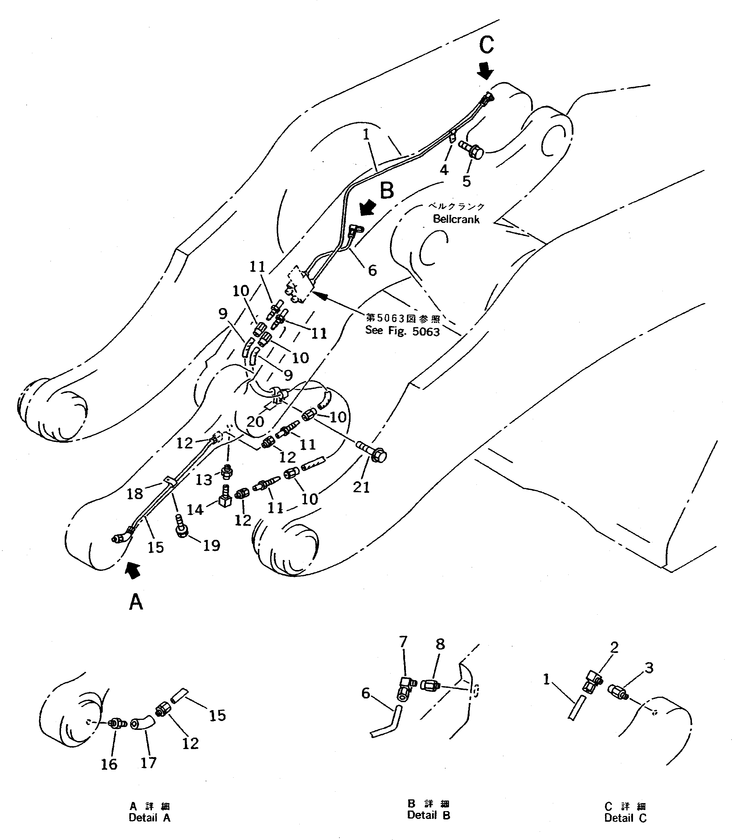 Трубка 425-S95-1390 Komatsu