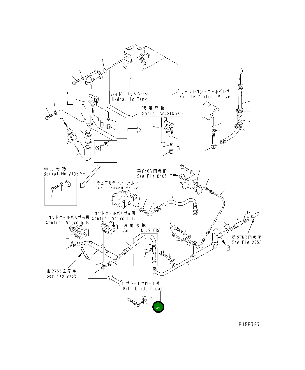 Угловой штуцер 234-60-35690 Komatsu
