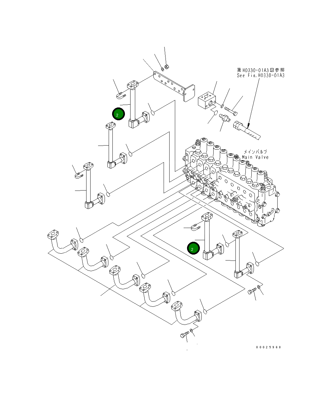 Трубка 208-62-65360 Komatsu