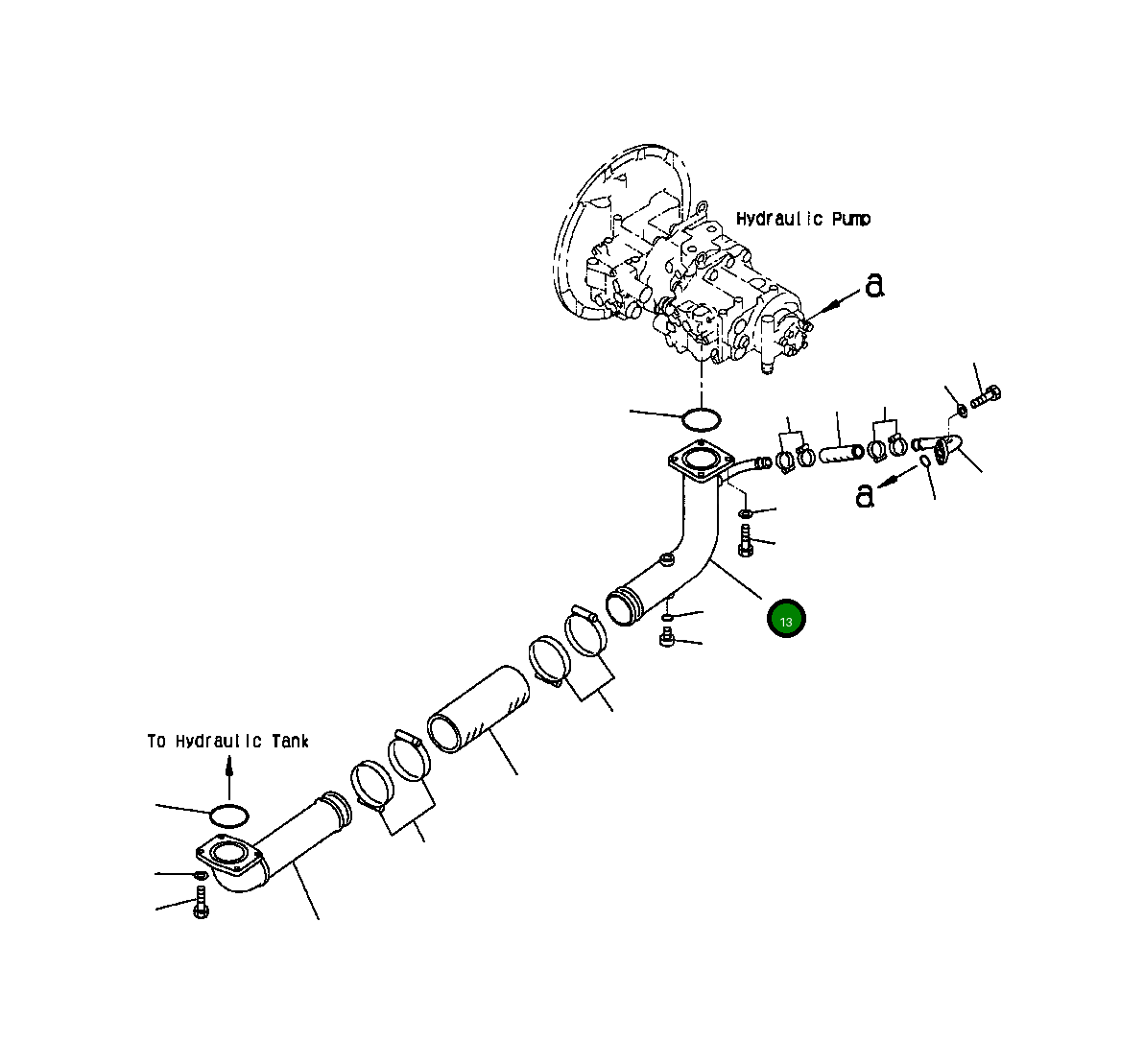 Трубка 208-62-68121 Komatsu