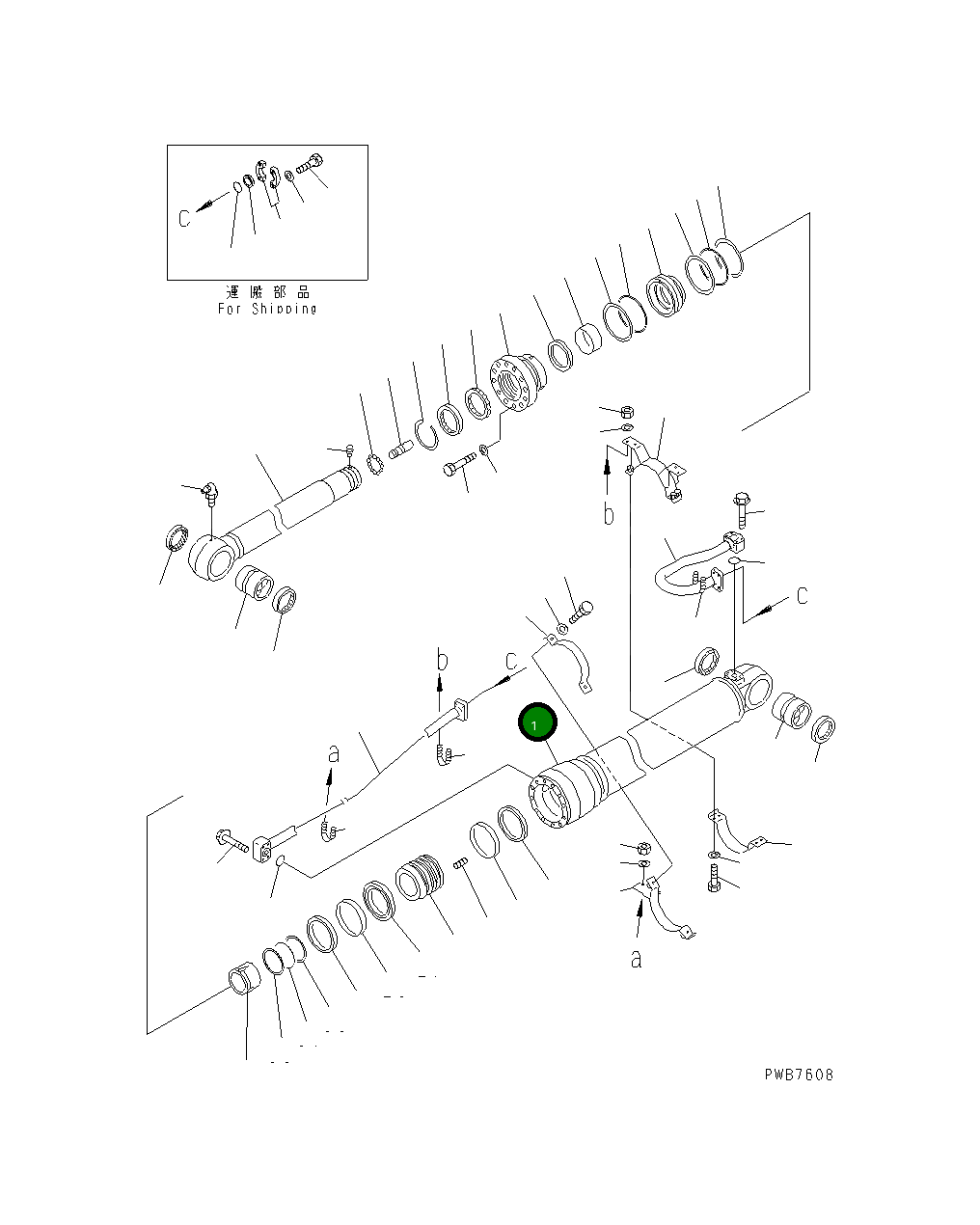 Цилиндр 207-63-63741 Komatsu