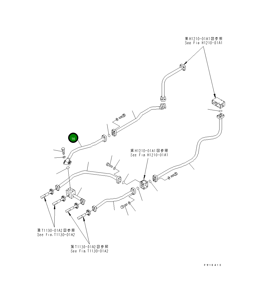 Трубка 209-62-73161 Komatsu