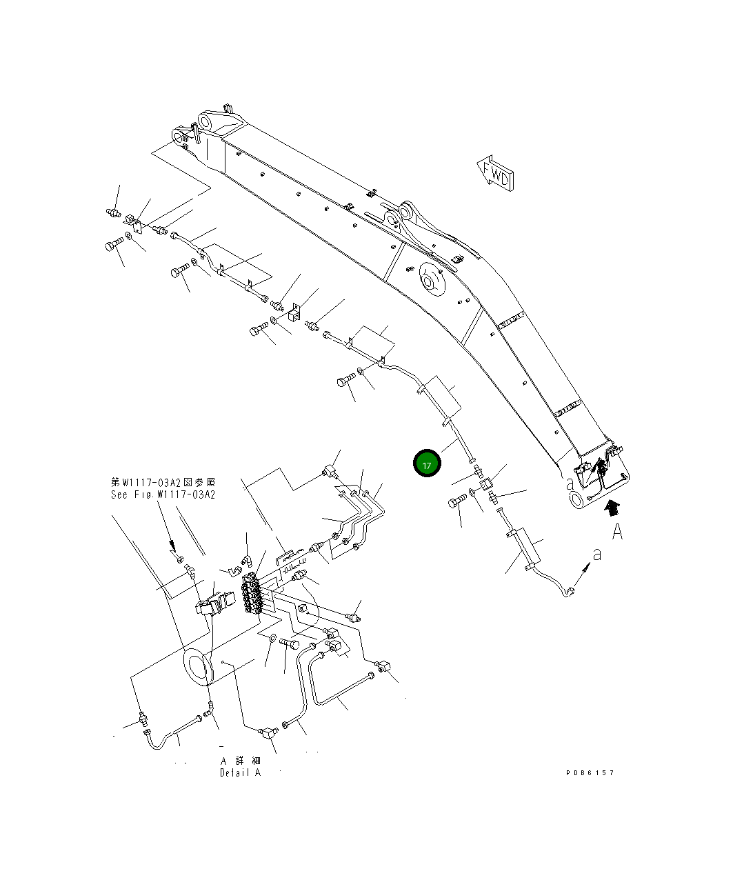 Трубка 208-70-65552 Komatsu