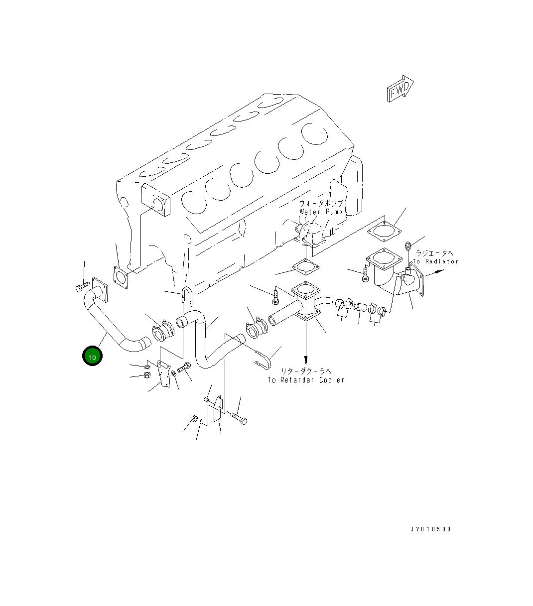 Трубка 6215-61-7421 Komatsu