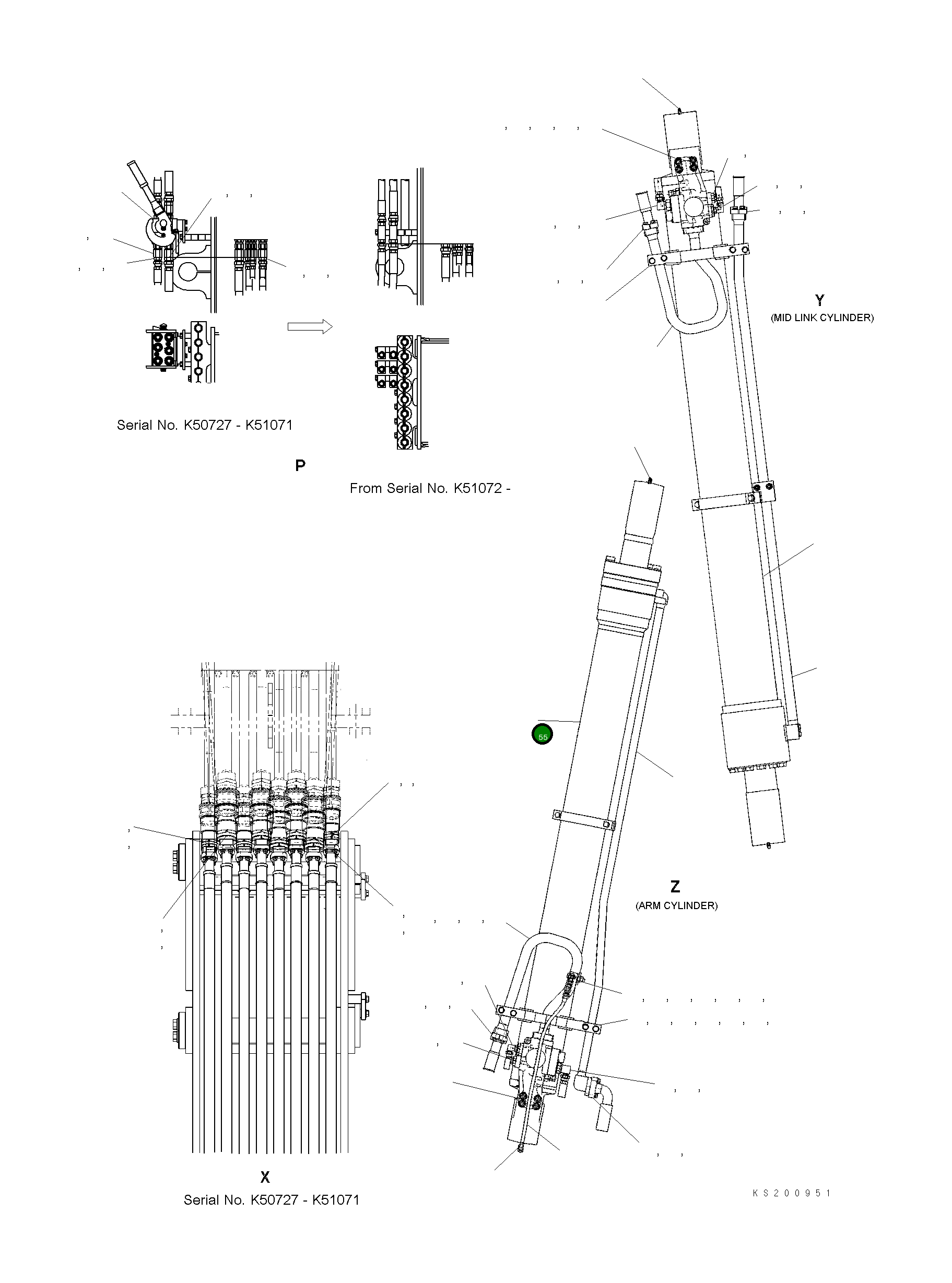 Цилиндр 707-01-XY582 Komatsu