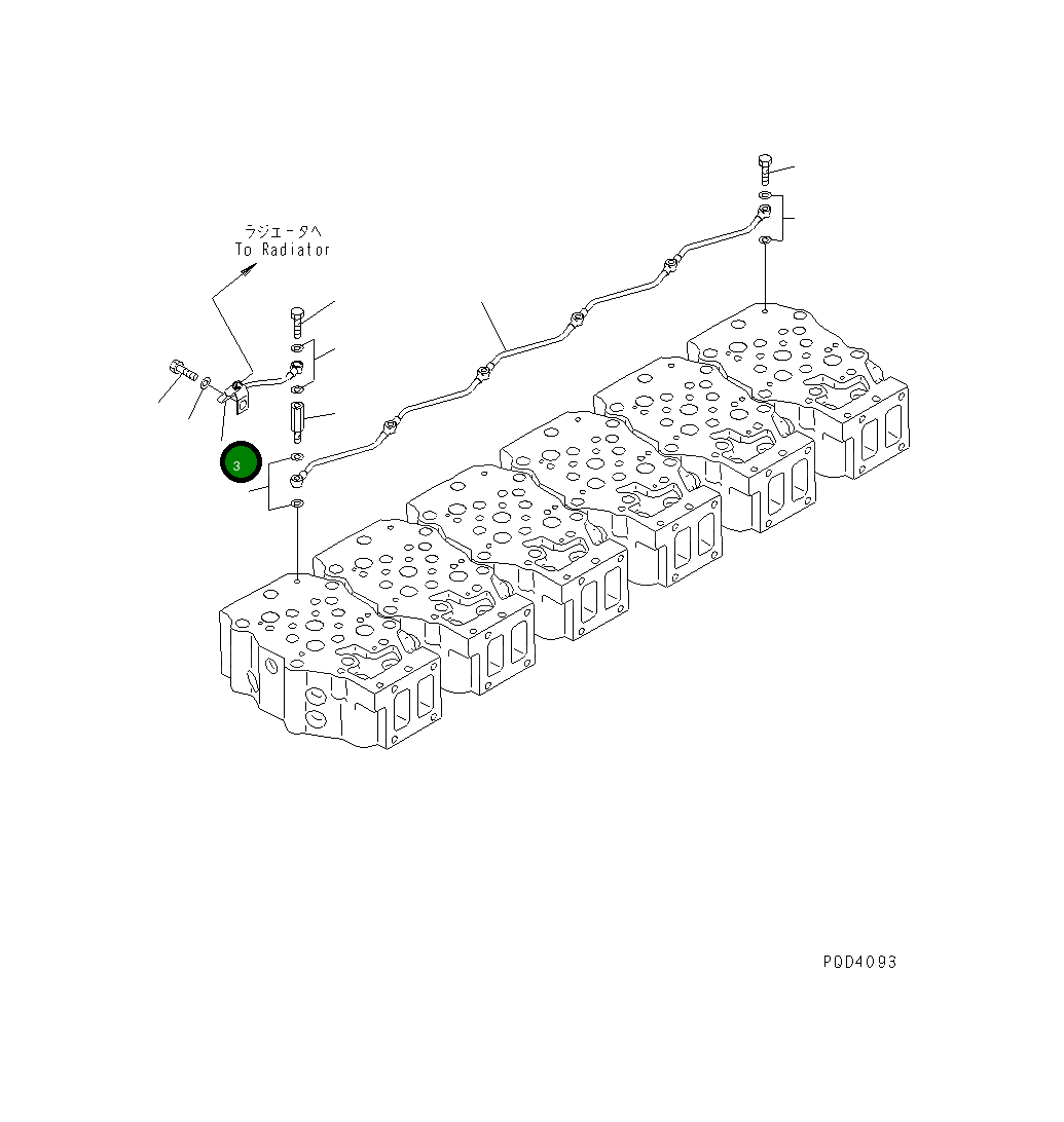 Трубка 6212-12-6620 Komatsu