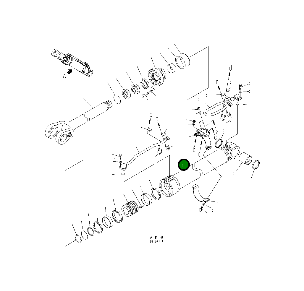 Цилиндр 707-13-20350 Komatsu