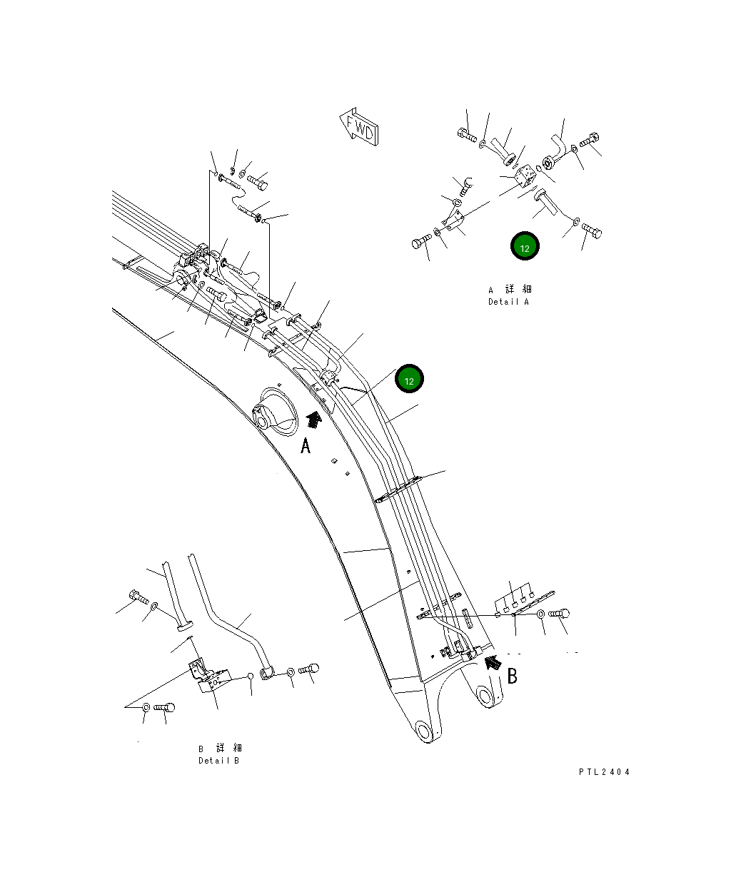 Трубка 209-62-78252 Komatsu