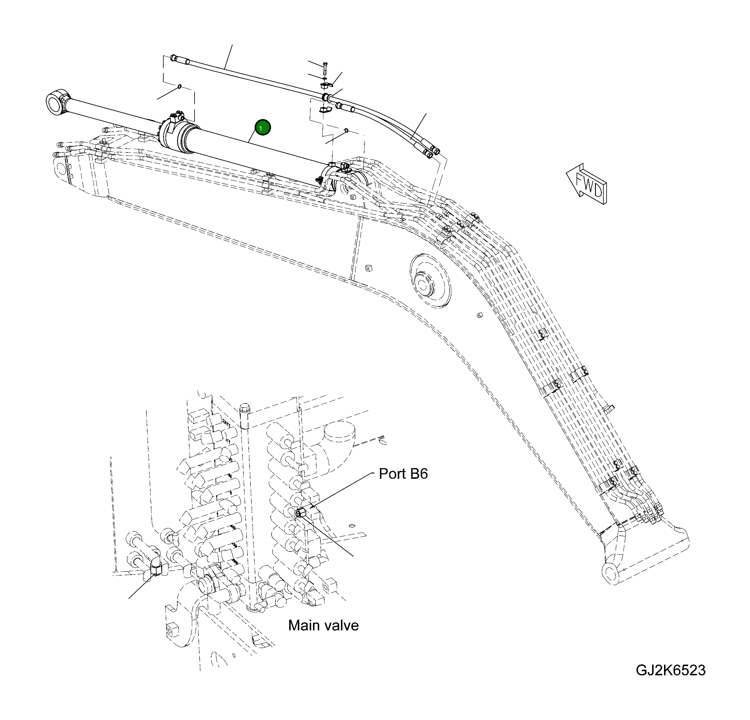 Цилиндр 707-01-XP960 Komatsu