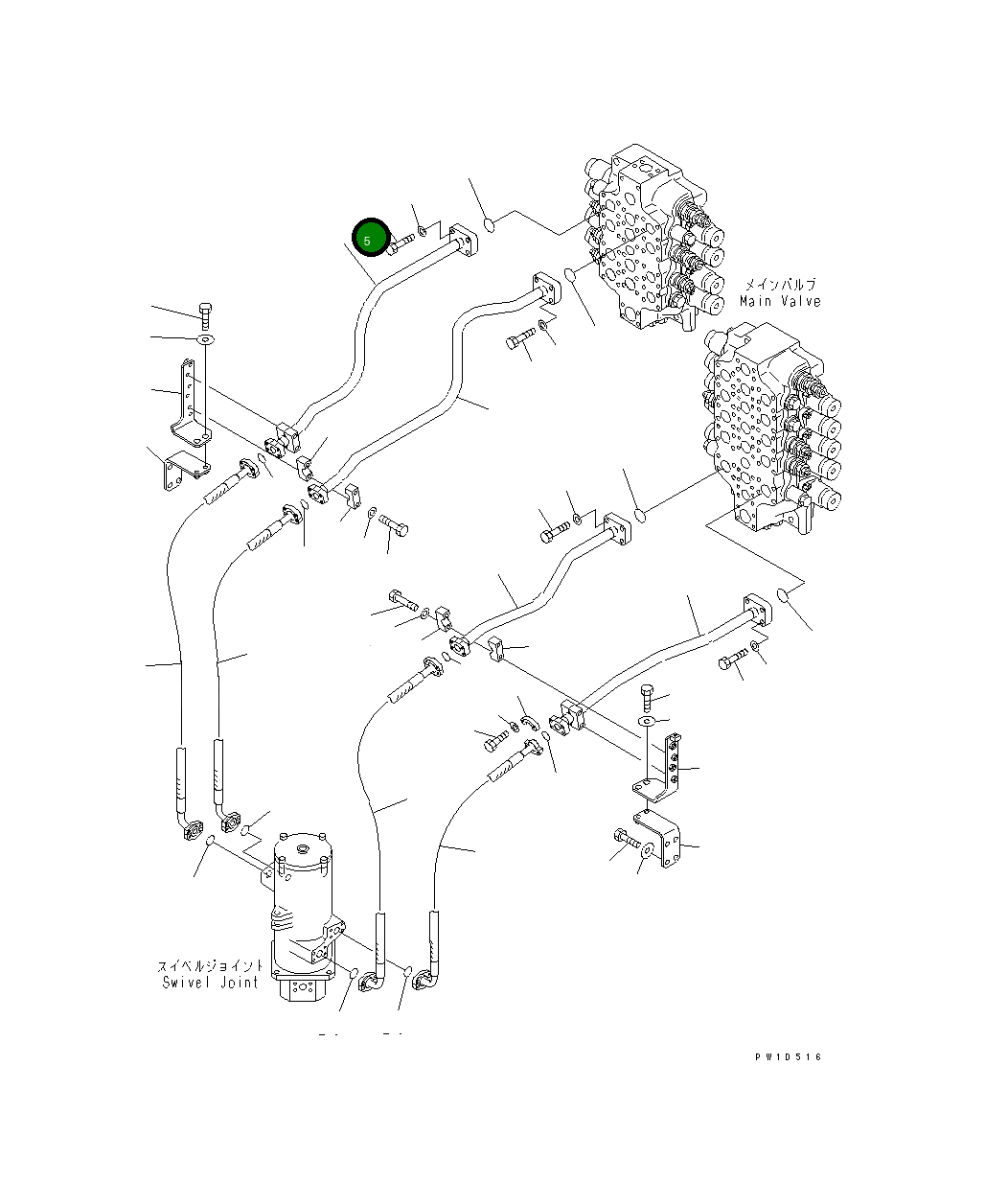 Трубка 209-62-73351 Komatsu