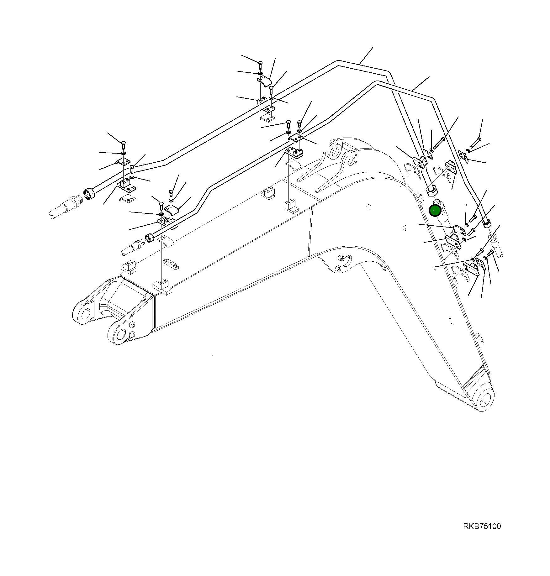 Труба 22E-973-2110 Komatsu