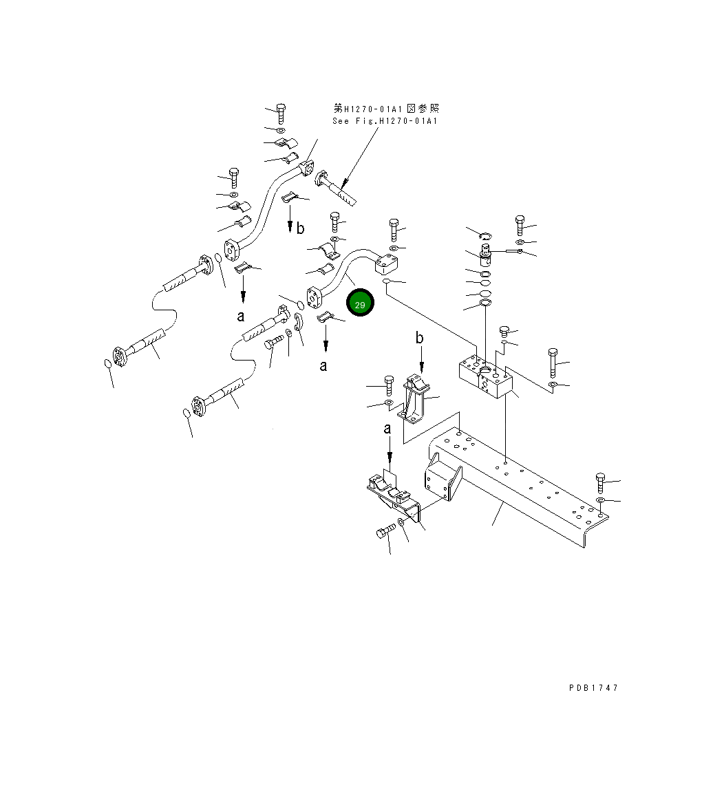 Трубка 208-62-67170 Komatsu