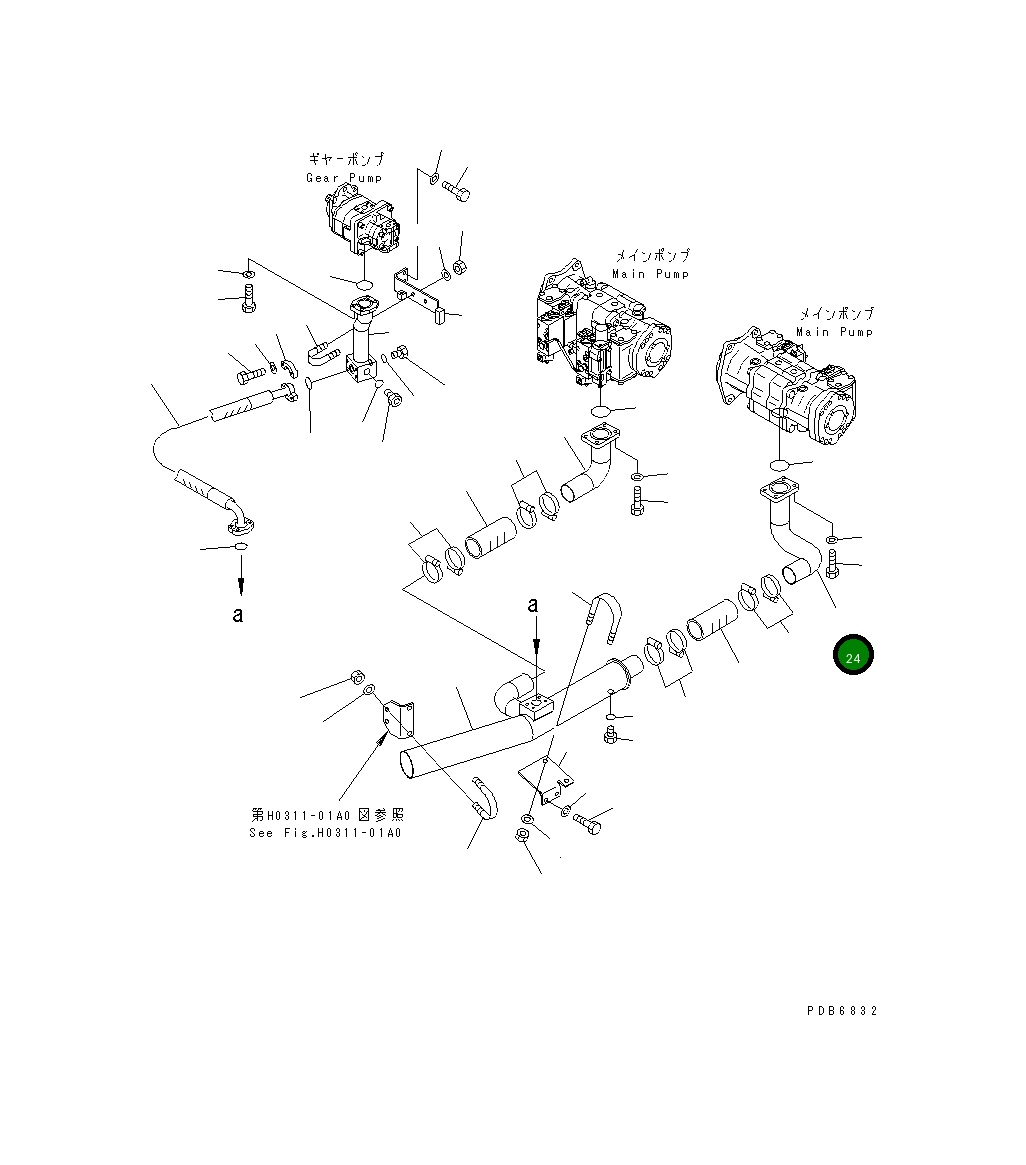 Трубка 209-62-78840 Komatsu