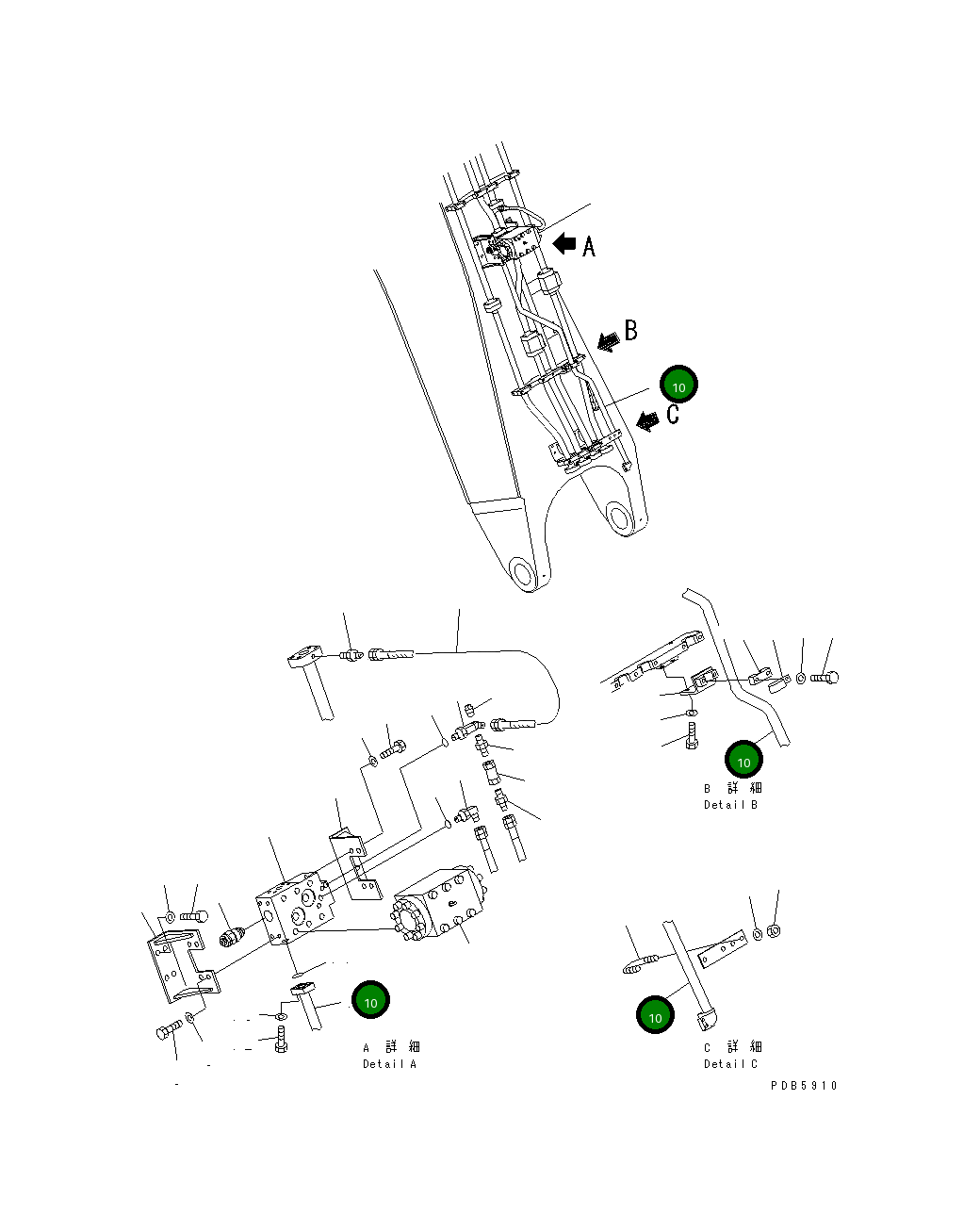 Трубка 209-62-76160 Komatsu