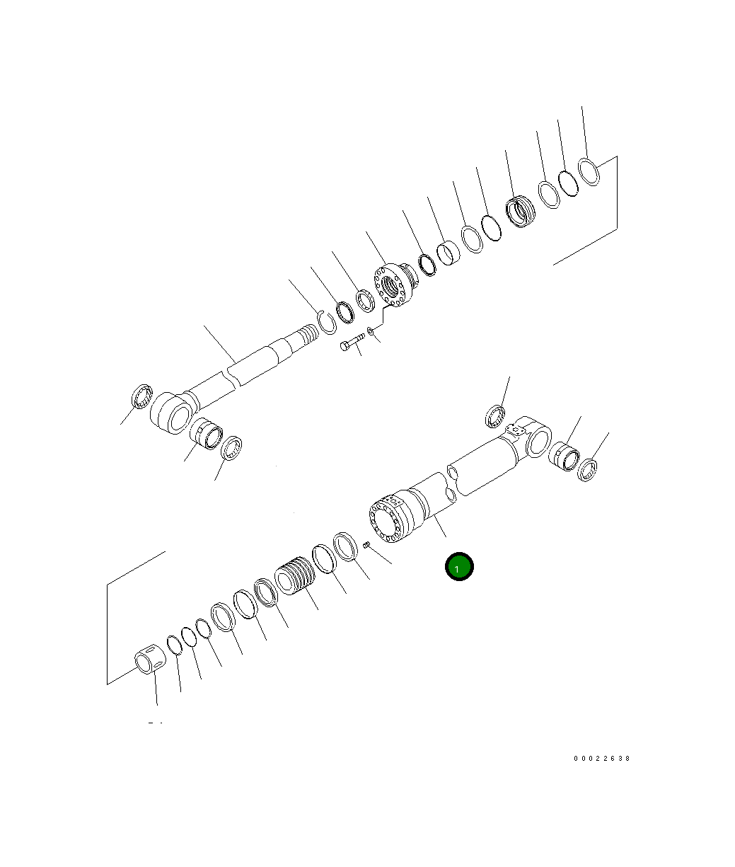 Цилиндр 707-13-11680 Komatsu