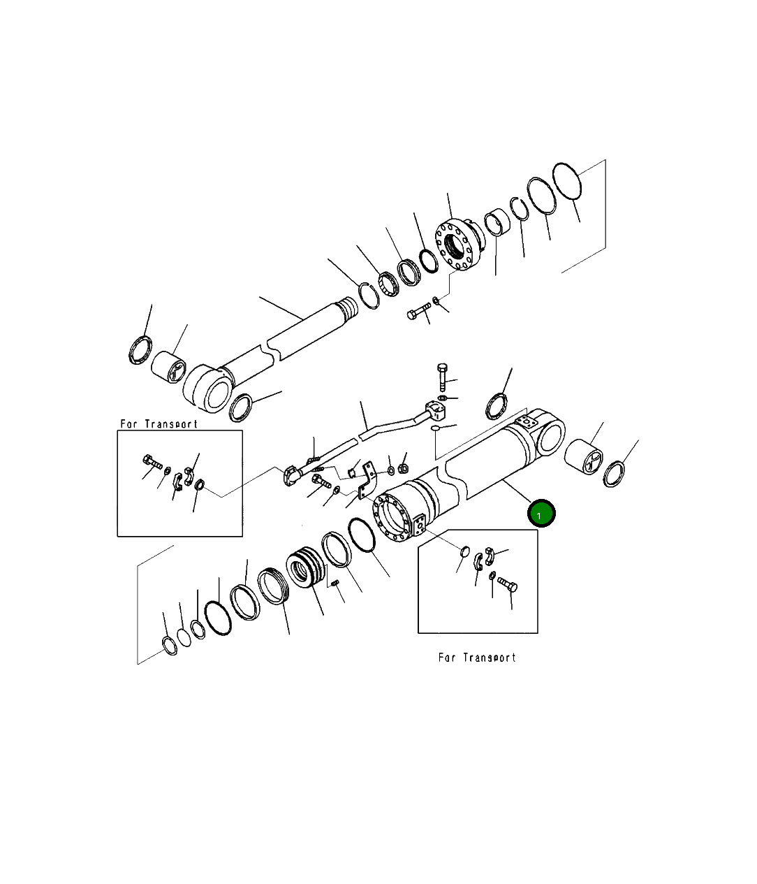 Цилиндр 721-13-18320 Komatsu
