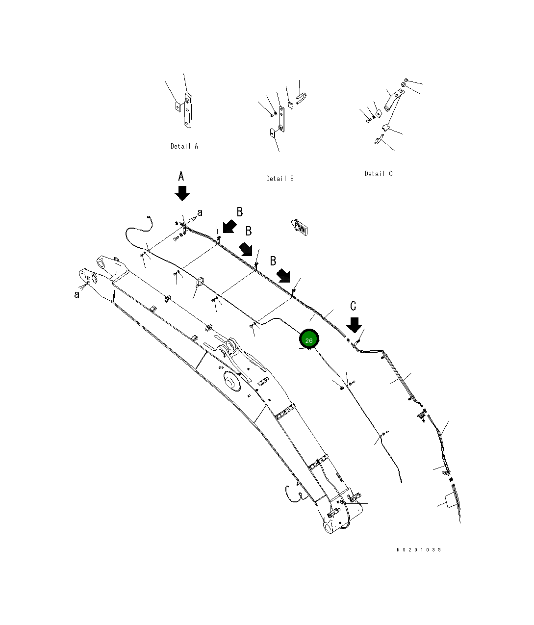 Трубка 208-70-K3190 Komatsu