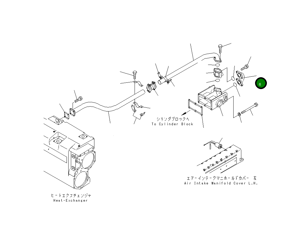 Трубка 6215-15-6910 Komatsu