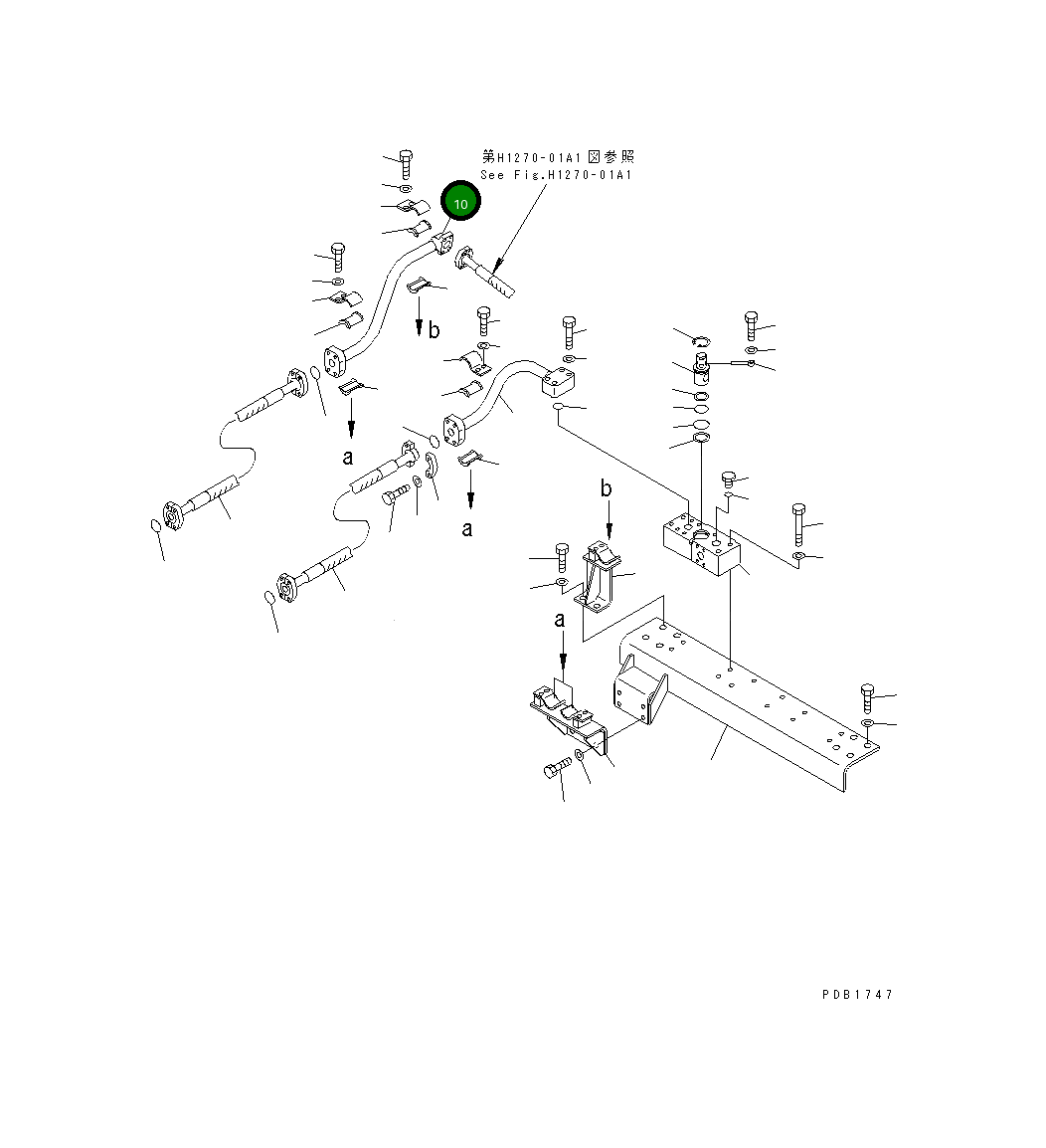 Трубка 208-62-67180 Komatsu