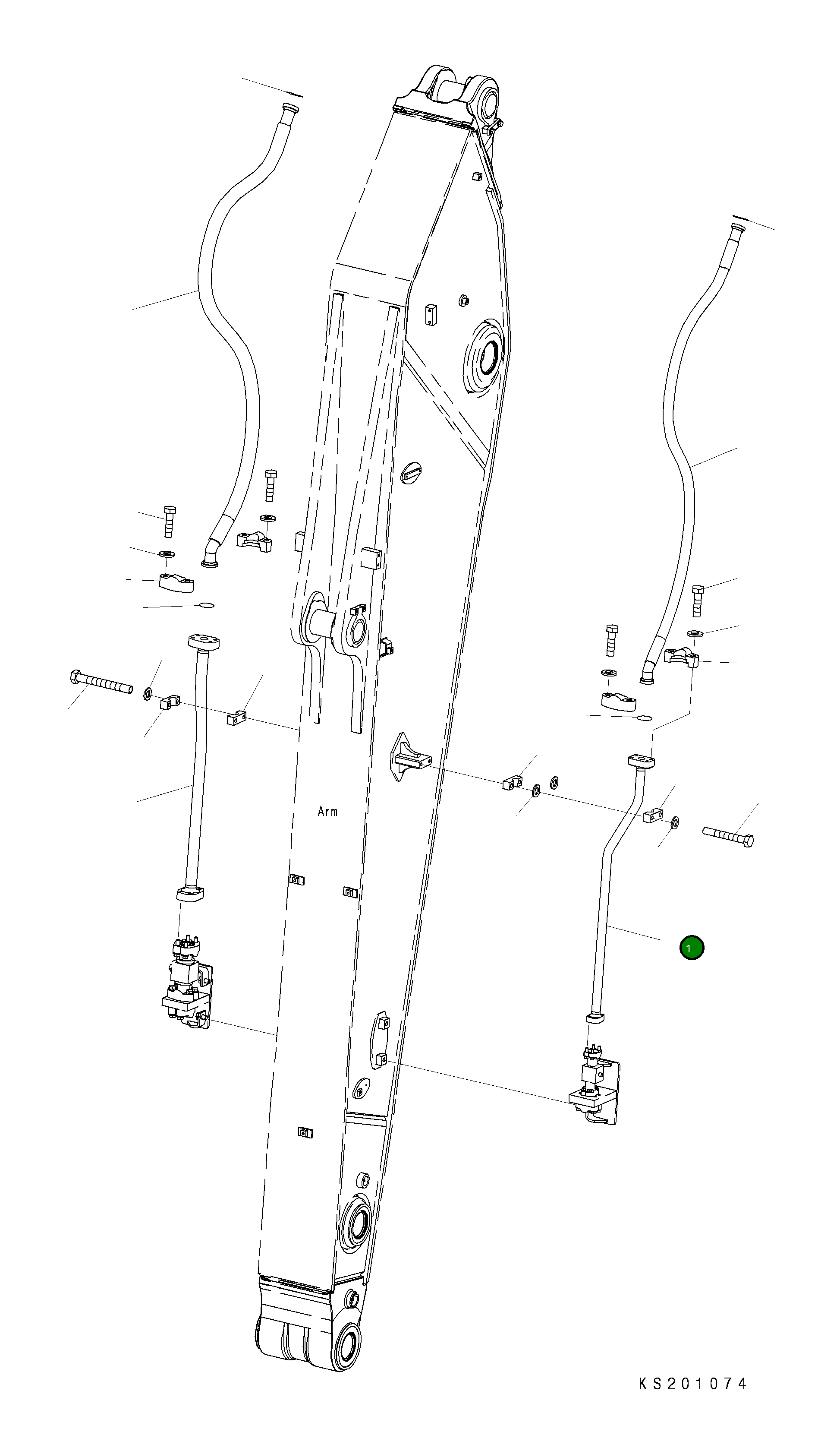 Трубка 208-970-K450 Komatsu