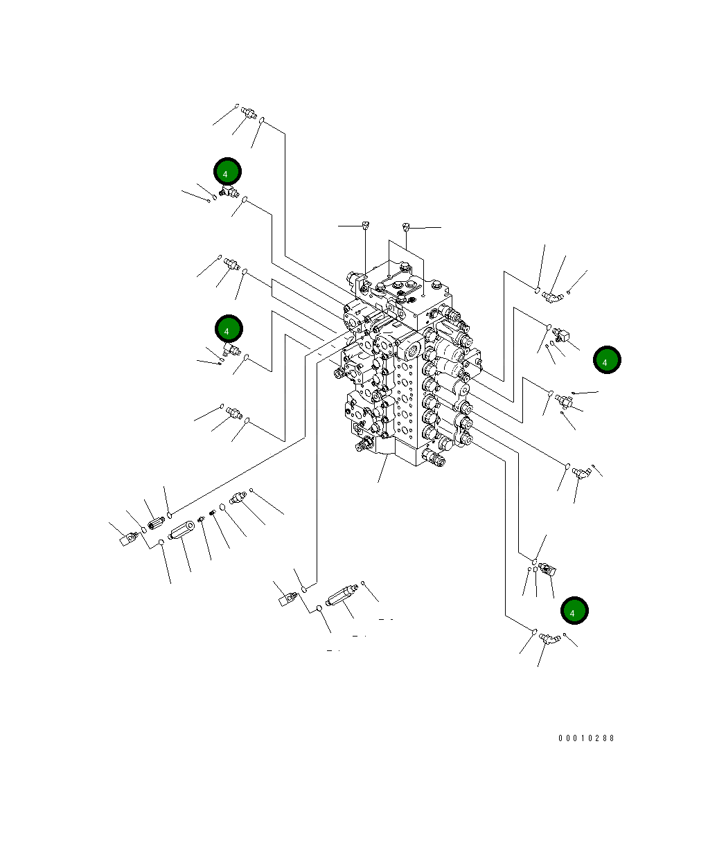 Угловой штуцер 208-62-73450 Komatsu