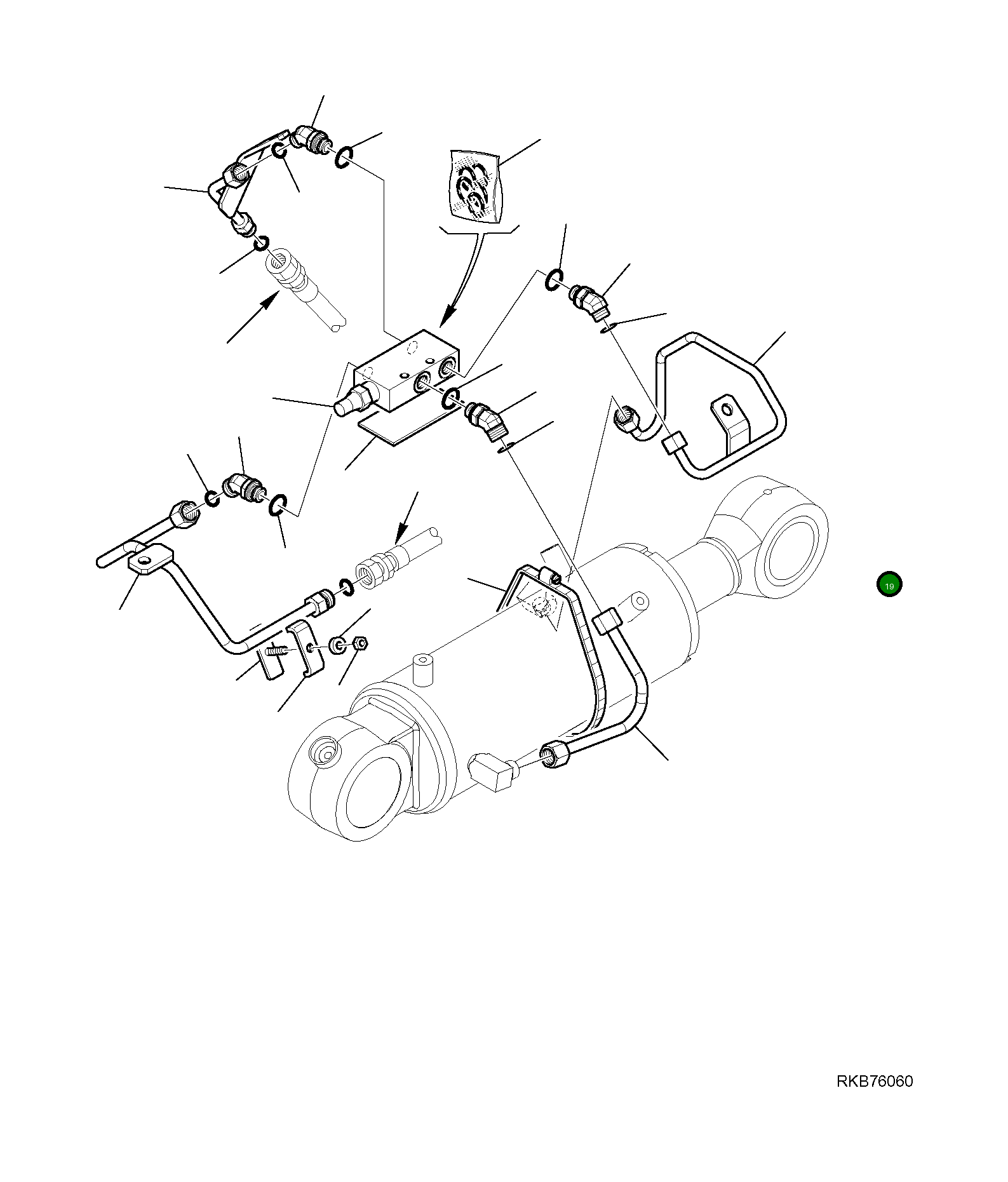 Труба 21W-09-R5740 Komatsu