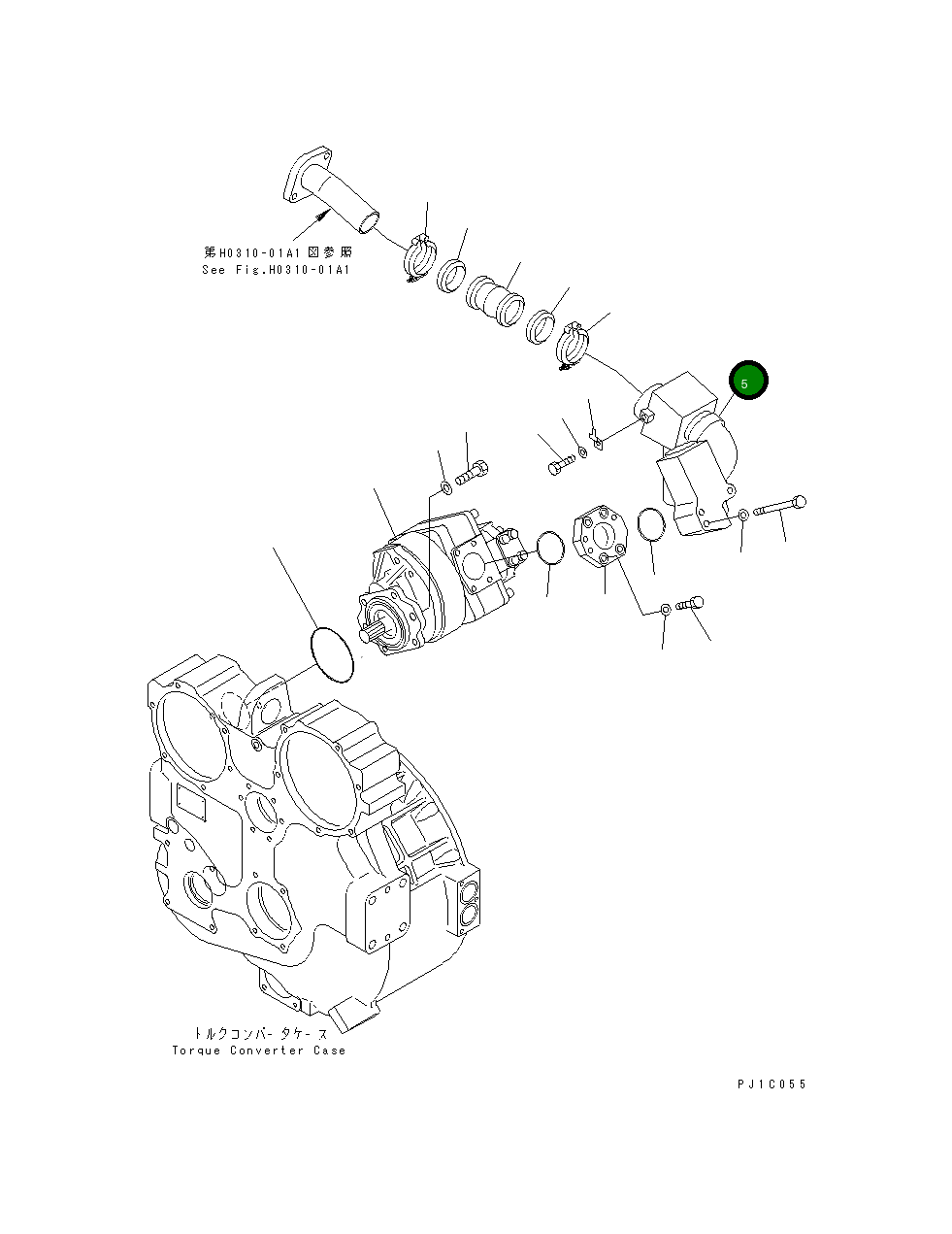 Трубка 17A-60-14510 Komatsu