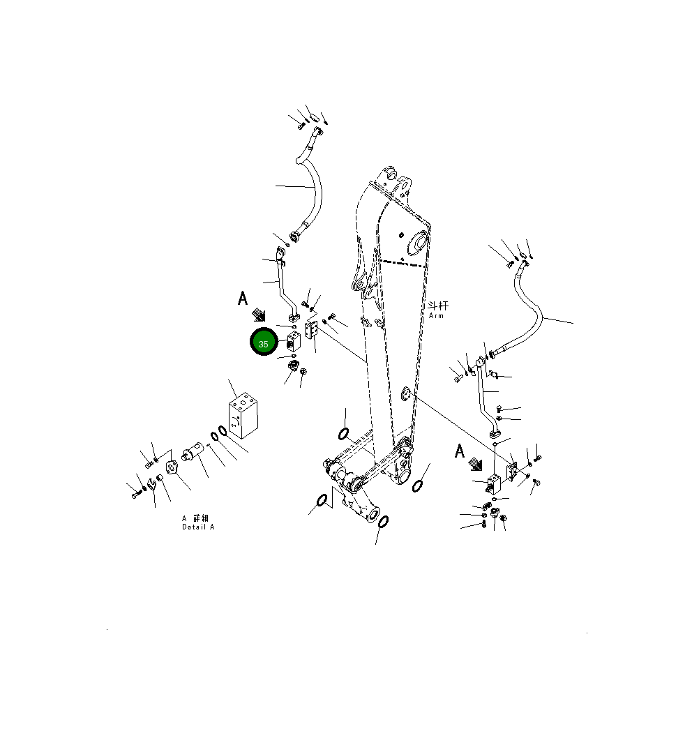 Трубка 20Y-970-D380 Komatsu