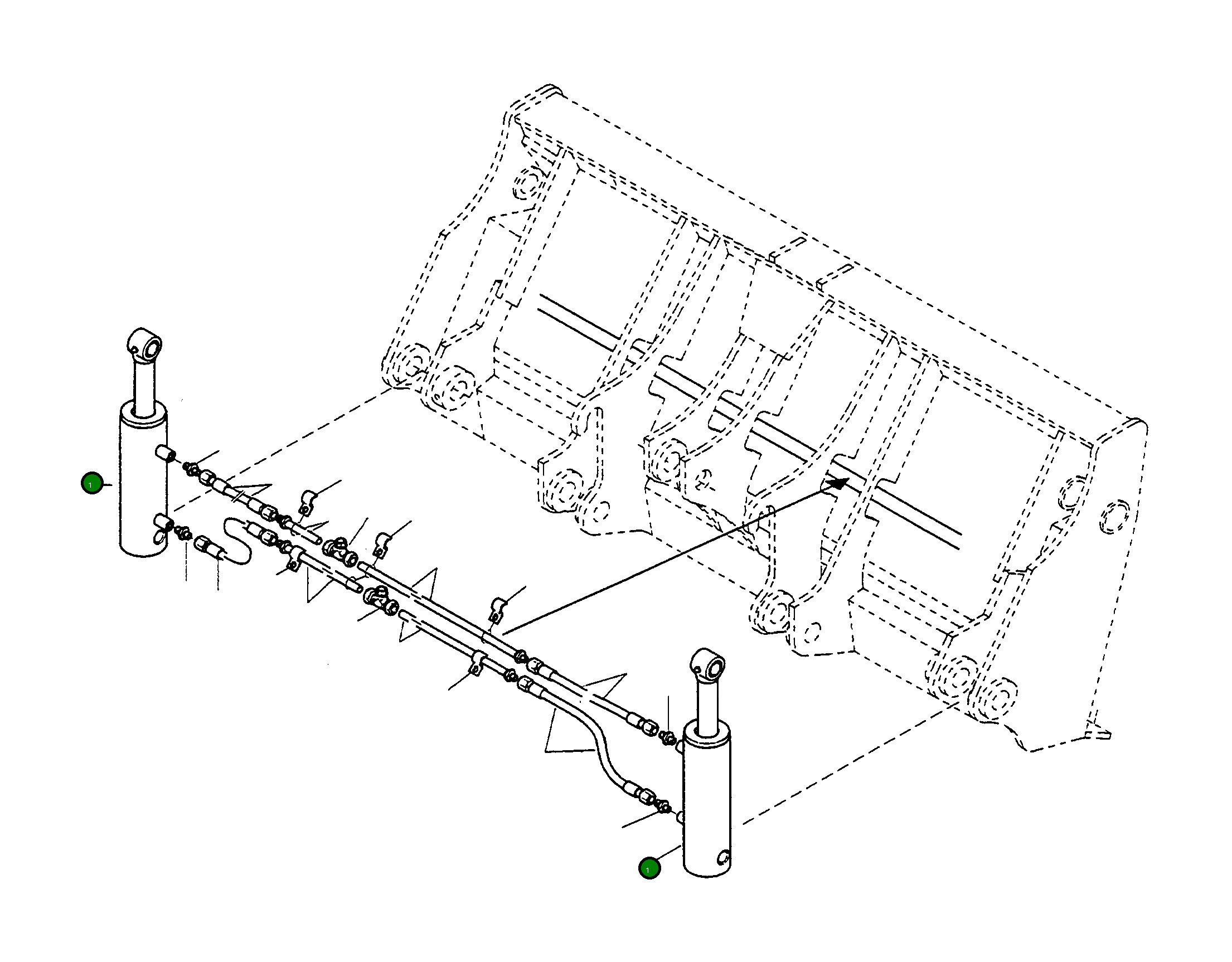 Цилиндр 4918394M91 Komatsu