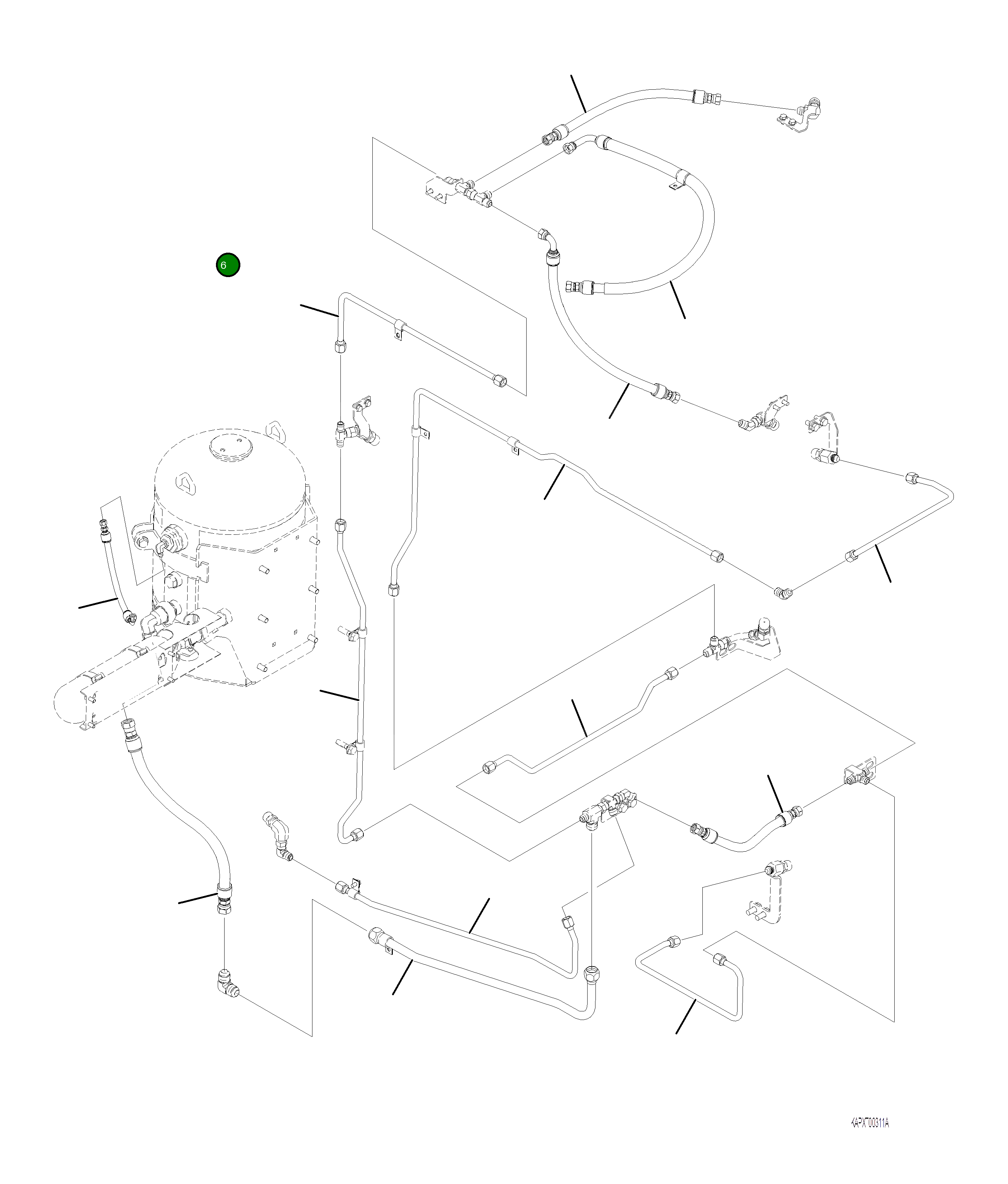 Трубка 4A1-921-2260 Komatsu