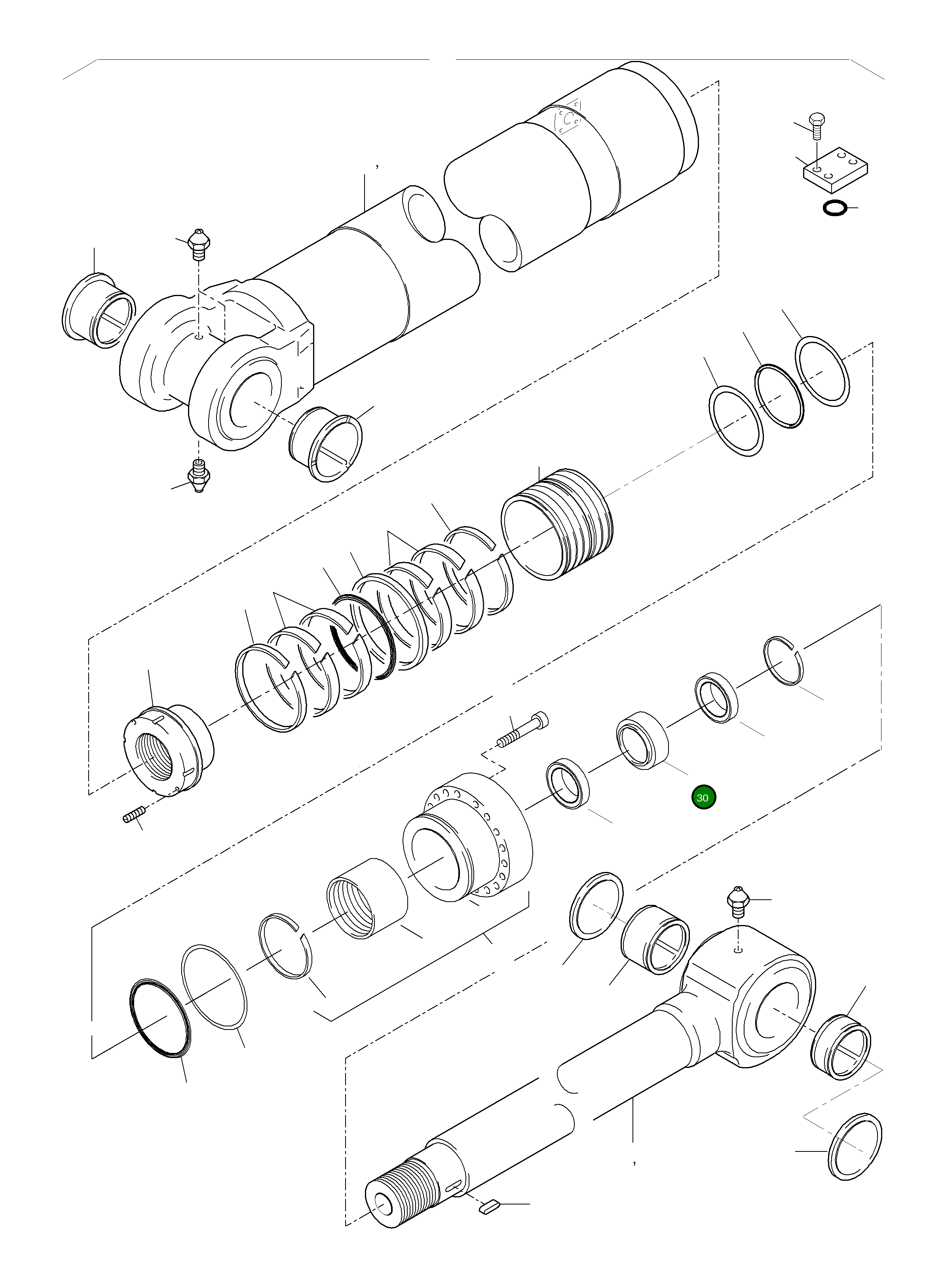 Уплотнение штока 907 668 40 Komatsu