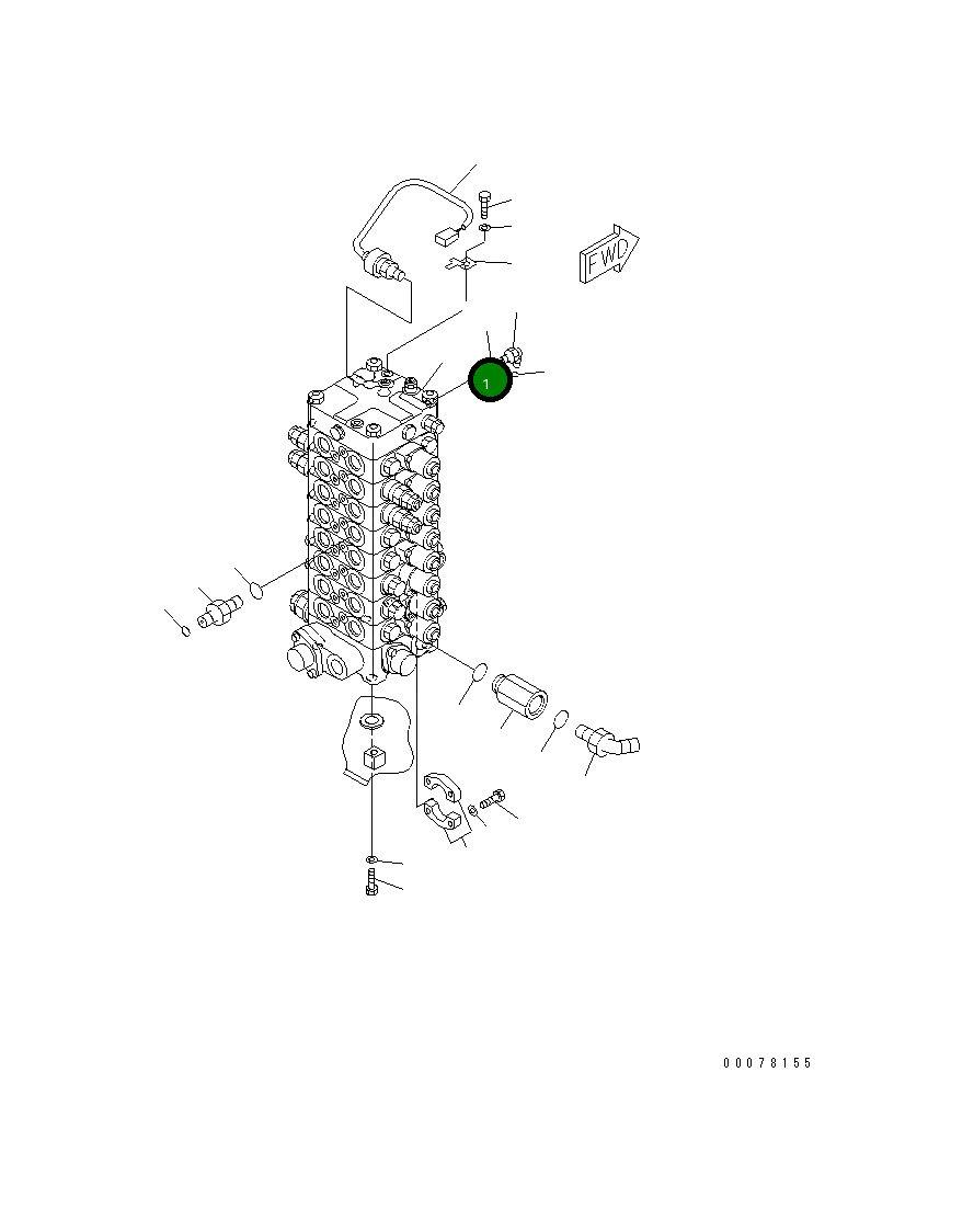 Управляющий клапан 723-58-19500 Komatsu