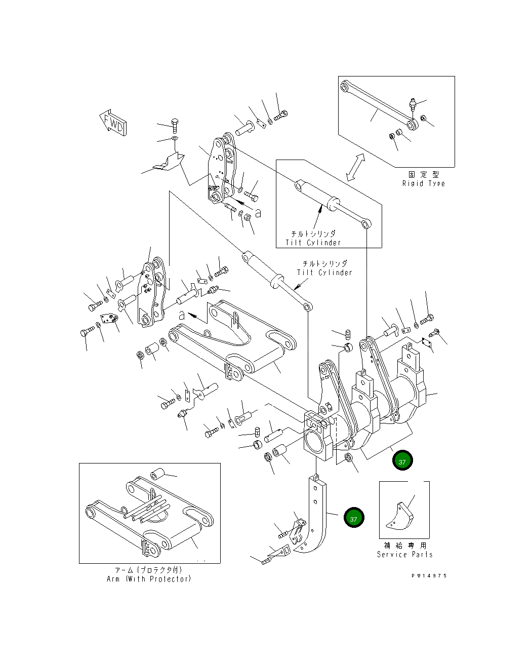 Хвостовик 175-78-21615 Komatsu